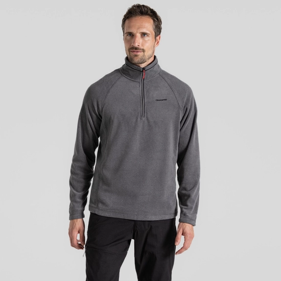 Men's Corey VI Half Zip Fleece | Black Pepper Marl - Image 2
