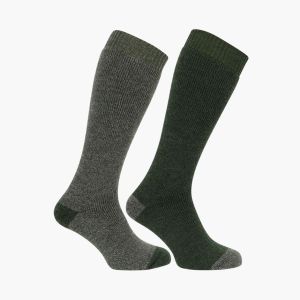 Country Long Socks Tweed/Loden (Twin Pack)