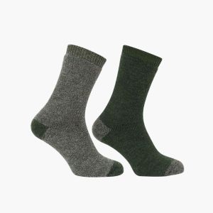 Country Short Socks Tweed/Loden (Twin Pack)